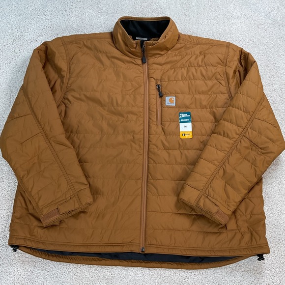 Carhartt Rain Defender Insulated Jacket 3XL Brown Relaxed Fit OJ2208-M Mens NEW